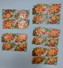 1880s Victorian Scrap Sheet Die Cut Roses Antique Flowers Ephemera