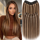 Clearance One Piece Thick 100  Clip In Remy Human Hair Extensions Full Head Long
