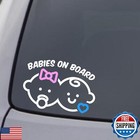 Babies On Board Car Sticker  Cute Car Window Sticker  Baby Girls Car Sticker 