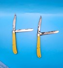 Case Xx Usa 2 Dot 1978 32048 Sp Slim Trapper Yellow Handles -small Pitting Rust
