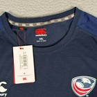 Canterbury Shirt Mens 2xl Blue Usa Rugby Vapodri Tee Performance Active New