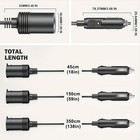 Car Cigarette Lighter Extension Cord -heavy-duty For Powering Gps  Fridge   More
