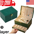 3 Layers Jewelry Box Organizer Box For Necklaces  Bracelets  Earrings    Rings