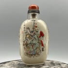 Chinese Old Beijing Glaze Inside Painting Figure-story Exquisite Bottle Art