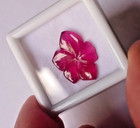 6 10 Carats Natural Tourmaline Fine Cut  Carved Flower  17 50 X13x3 Mm   Approx 