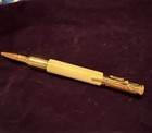 Handmade Brass Bone Ballpoint Pen Bolt Action Mechanism Gold Trim