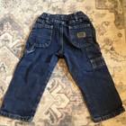 Wrangler Boys Cargo Jeans 2t Blue Denim 100  Cotton Elastic Waist Pockets