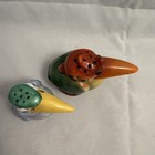 Vintage Tropical Bird Ceramic Salt And Pepper Shaker Toucan Birds Hand Painted    