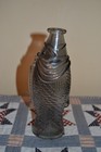 Vintage Tinted  Glass Fish Shaped Italian Wine Bottle Decanter 9  Tall