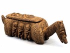 African Art - Antique Dogon Wooden Container - 42 Cms