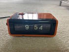 Vintage Rare National Tg-02 Orange Flip Alarm Clock