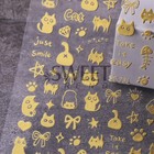 4 Sheets Cat Fish Bone Star Paw Nail Art Stickers Gold Silver Black So231 Nh28