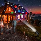 Christmas Snowfall Projector Light  Colorful Snowflake Led Night Projection Lamp