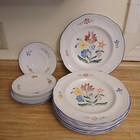 12 Pc Herend Village Herend Bouquet Made In Hungary  6 Dinner   6 Dessert 236063
