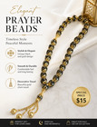 Luxury Black   Gold Islamic Prayer Beads Misbaha Tasbih 34 Beads Flaw Subha Gift