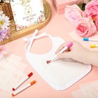 Panitay 100 Pcs Diy Baby Bibs Decorating Kit 50 White Bibs 25 Stencils 24