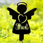 Father s Day Grave Decorations - Angel Memorial Plaque Metal Garden Stake Dad