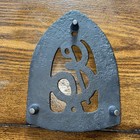 Enterprise Antique Cast Iron Stencil Cut Trivet Sad Clothing Iron - Original Vg
