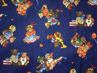 Teddy Bears Alphabet Crafting Fabric Sewing Length Piece 18  X 9  New 