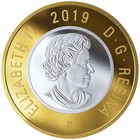 2019 Canada  2 Fine Silver 5 Oz  Big Coin - Reverse Gold Plated