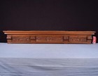 59  Wide Large Antique French Solid Walnut Wood Panel crest Pediment