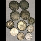 Lot  1 85 Face Value Canadian Silver Coins - 5 Quarters And 6 Dimes