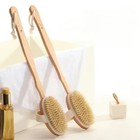 2 4pcs Natural Bristle Body Brush Wooden Bath Shower Scrubber Skin Exfoliator Us
