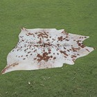 Hair On Cowhide Rug Real Cow Leather Skin Floor Carpet Natural Rug 70x65  Cc1354