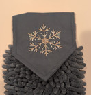 Norwex Chenille Hand Towel Teal Snowflake Microfiber With Baclock New W o Pkg