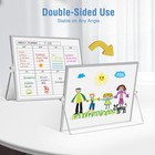 Jebeeynn Magnetic Dry Erase White Board With Stand  12   X 16   Desktop Weekly