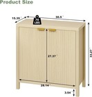 Buffet Cabinet With Storage  60  Fluted Sideboard Cabinets With 4 Doors