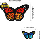 20pcs Butterfly Iron On Patches  2 Size Embroidered Sew Applique Repair Patch       