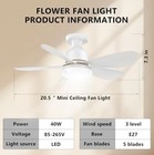 Ceiling Fan With Remote  Portable Small Ceiling Fans With Lights Dimmable For   