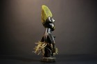 African Yaka Statue Female Figure Cowrie Skirt Tribal Congo Decor-g4875