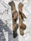 Vintage Pair Us Navy Torpedo Boat Ship Brass Chock Cleat Marine Nautical Salvage