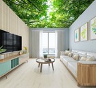 3d Green Trees Na1276 Ceiling Wallpaper Murals Wall Print Decal Aj Us Fay