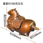 Collection Chinese Old Bronze Fortune Horse Statue Figurines Gift Table Deco