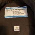 Vintage Sears Perma-prest Shirt Mens 15 5 Brown Long Sleeve Dress 70s 80s