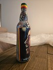 Hand   painted Bob Marley Bottle Art     Reggae Folk Art     Wine Bottle Decor