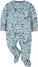 New Gerber Baby Boys  Sleep  n Play Jungle Cotton Footie For 0-3 Months - 4 Pack