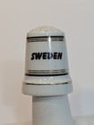 Sweden Sverige Travel Souvenir Thimble White Ceramic Red Dala Horse