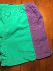 Vtg 80s 90s Surf Odyssey Drawstring Swim Trunks Large Turquoise Purple Black