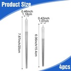 4 Pack Diamond Deb Metal Nail File Stainless Steel Double Sided Manicure Tool