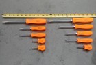 Snap On Tools 10pc Orange Classic Hard Handle Screwdriver Set - Made In Usa