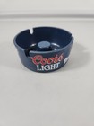 Coors Light The Silver Bullet Vintage Blue Plastic Ashtray