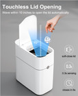 Papelera Inteligente 2da Gen 3 Gal Con Sensor Y Ventilador Para Ba  o Autom  tica