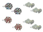 Set Of 4 Prs In 2 Styles Snap Clip Barrettes For Toddlers Young Girls 1930-2