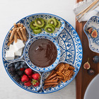 7-piece Melamine Lazy Susan With Cover  Serving Bowl  6 Removable Inner Bowls