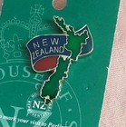 New Zealand Parliament Travel Souvenir Lapel Pin County Outline Map Shape