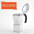 Large Aluminum 3 And 6-cup Classic Italian And Cuban Espresso Maker  b120-44v 